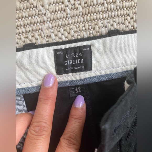 NWOT J.Crew 1040 Athletic black chino pant in size 36 x 34 - Picture 3 of 7